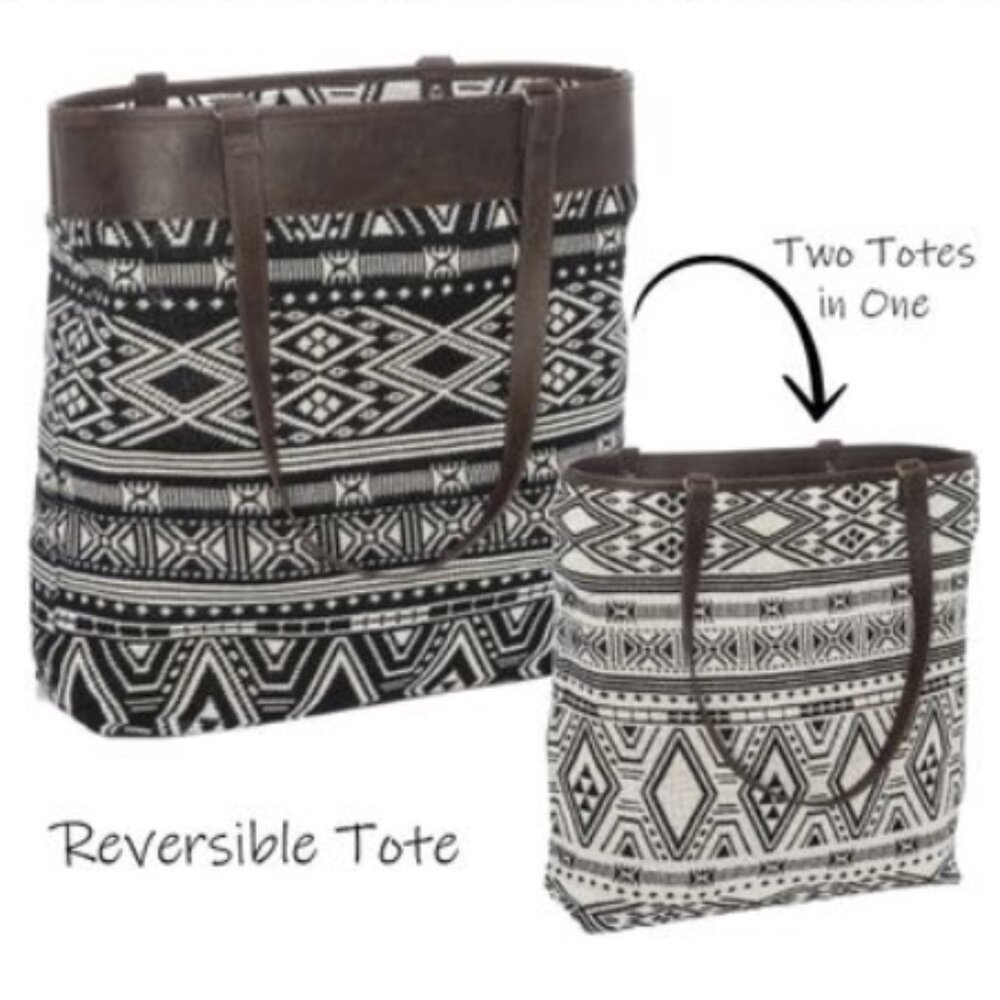 Thirty One Reversible Tote (NWT) Rio Weave